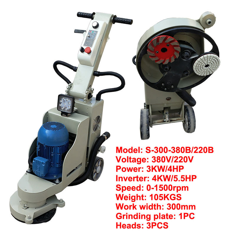 3 Phase 3KW Manual Concrete Corner Grinding Machine With Led Light